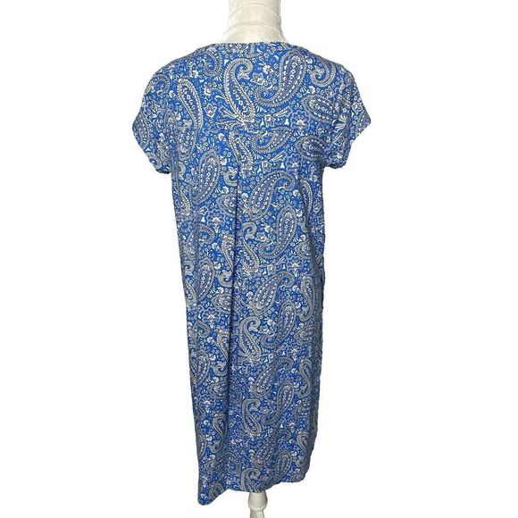 J. Jill Size S Tall A-Line T-Shirt Dress Pockets ST Short Sleeve Summer Cotton - Picture 2 of 11